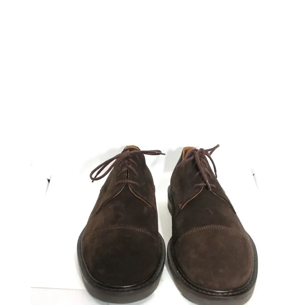 Barney's New York Men's Brown Suede Lace Up Oxfords sz 9M Made in Italy - Picture 2 of 5